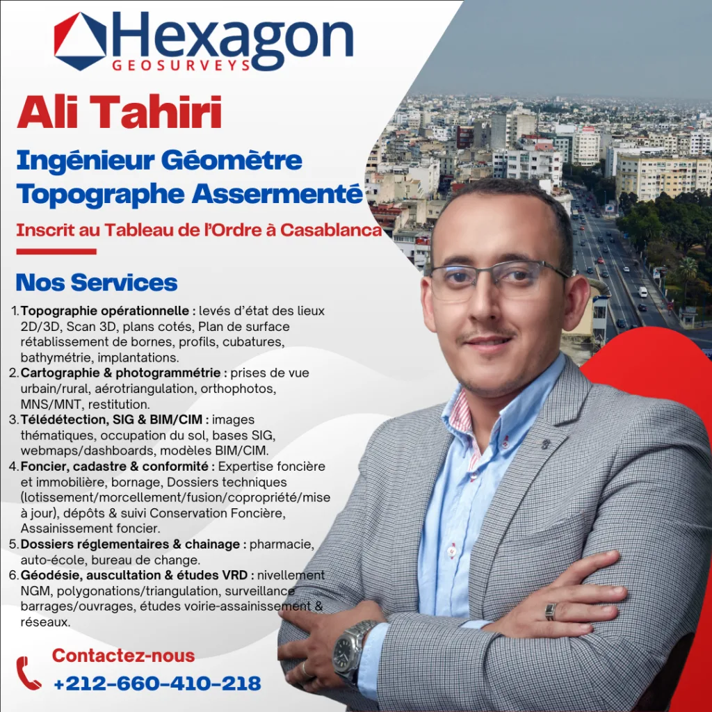 Ali Tahiri Ingenieur geometre topographe assermente casablanca