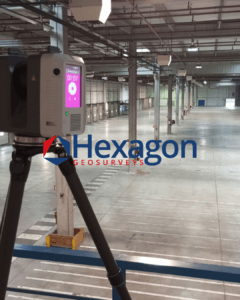 Scan 3D Leica RTC360 d'un entrepôt logistique pour jumeau numérique