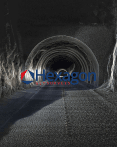 Lidar drone tunnel routier 3d mesh hexagon geosurveys
