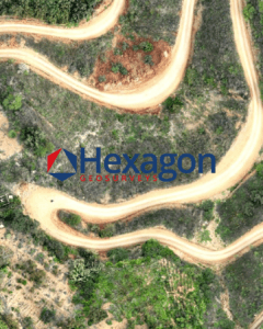 Orthophoto drone d'une route rurale — Hexagon GeoSurveys